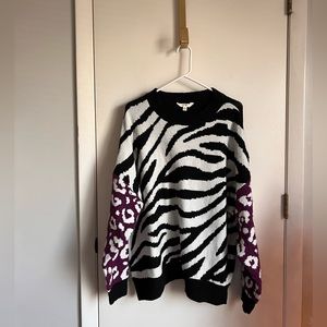Brand New! Terra & Sky Mixed Print Sweater!